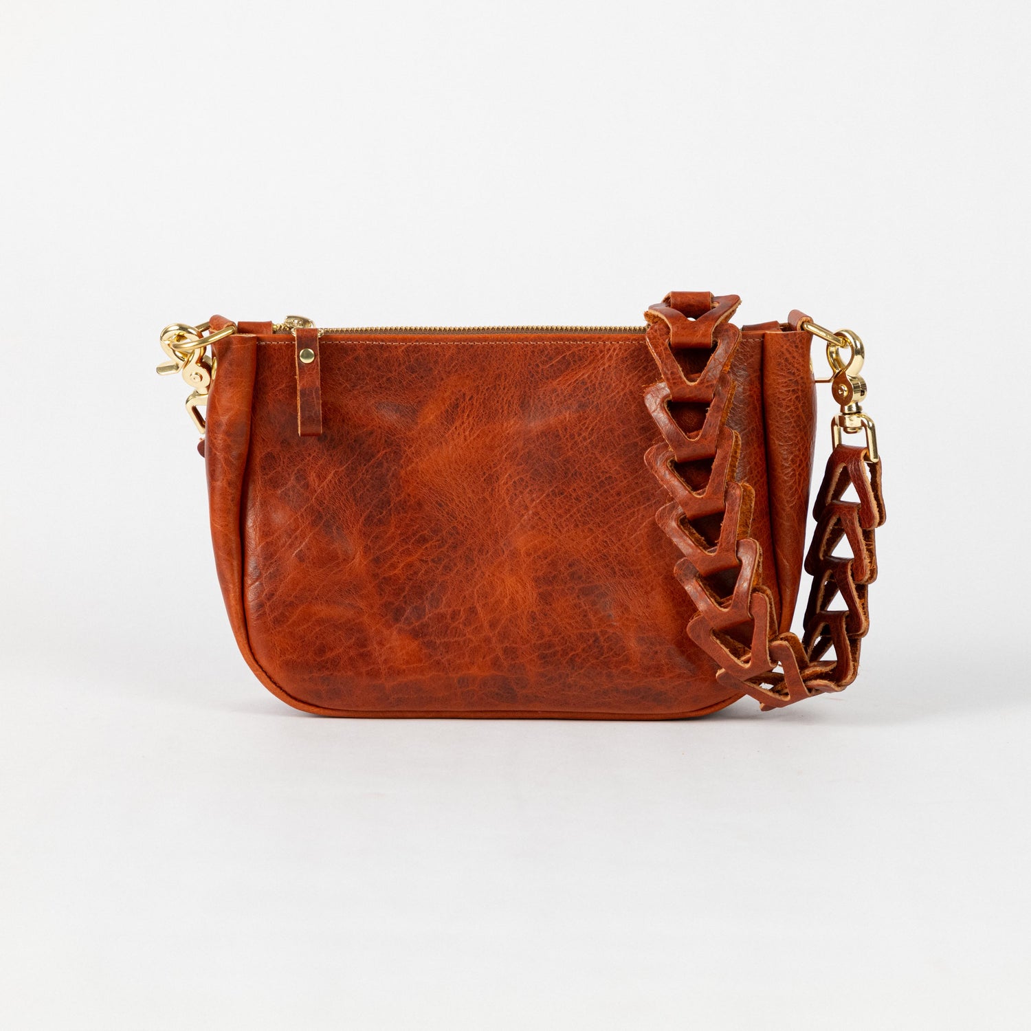 Scratch-and-Dent Whiskey Navajo Bison Medium Crossbody Bag