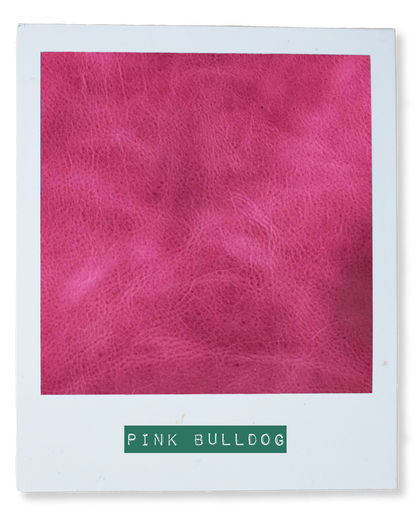 Pink Bulldog Mini Zip-Top Bucket Bag