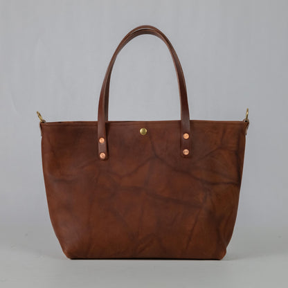 Tan Crunch East West Travel Tote