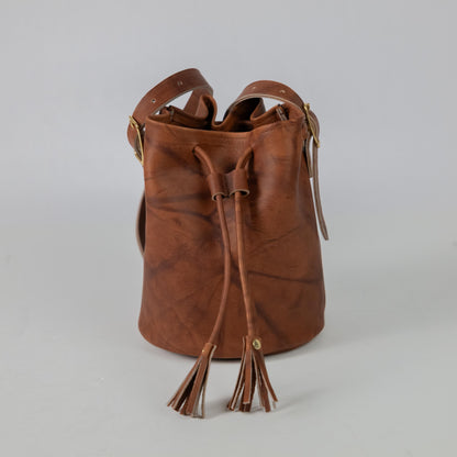 Tan Crunch Bucket Bag