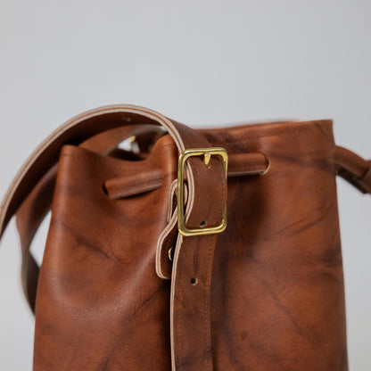 Tan Crunch Bucket Bag