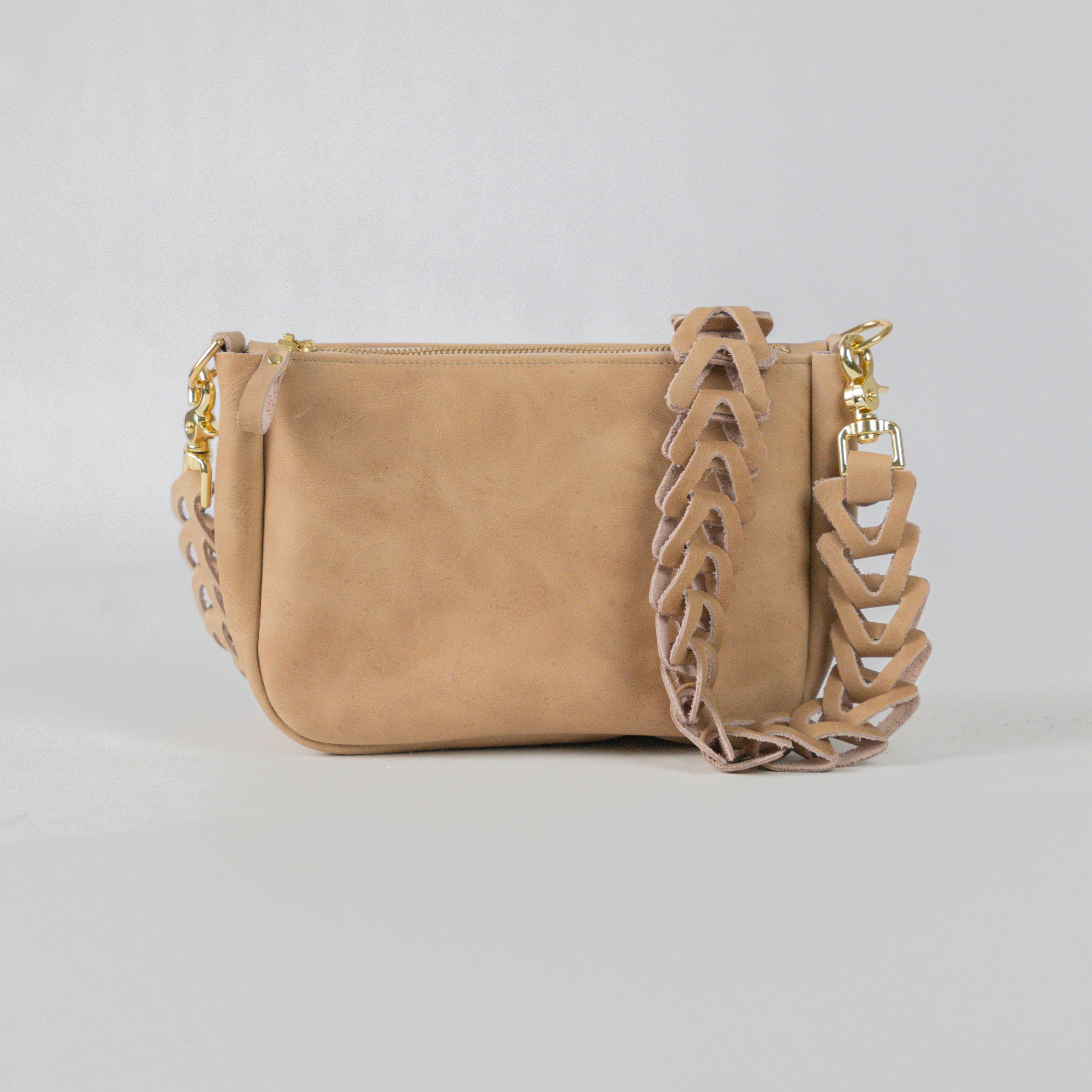 Beige Medium Crossbody Bag