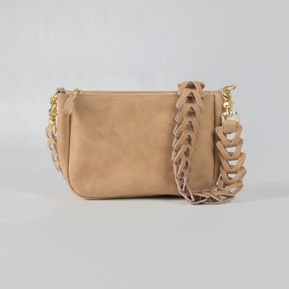 Beige Medium Crossbody Bag