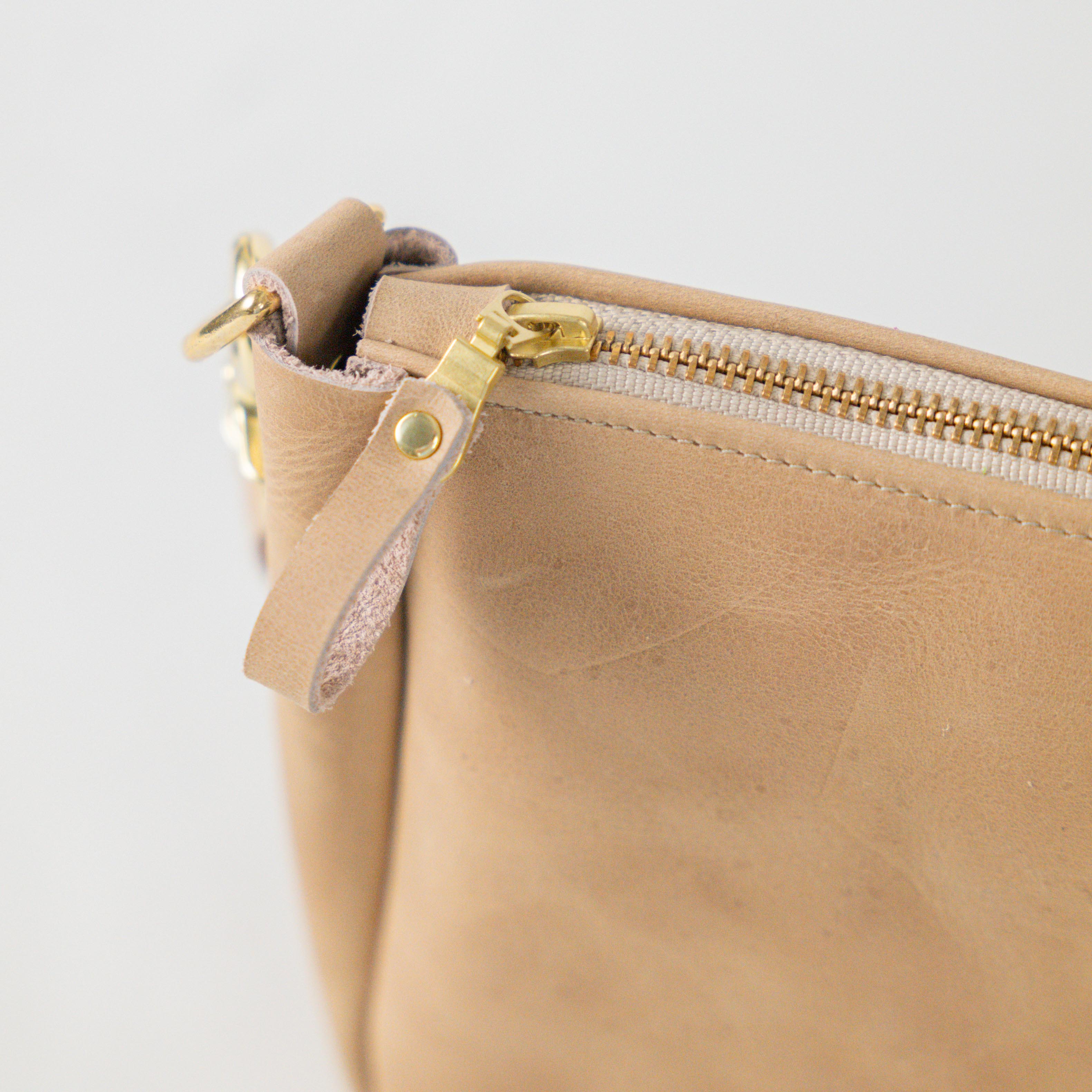 Beige Medium Crossbody Bag