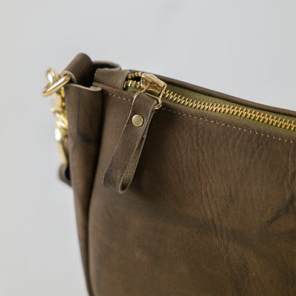 Olive Crunch Crossbody Bag