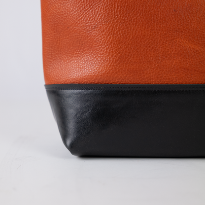 Pumpkin &amp; Black Bulldog Mini Panel Tote