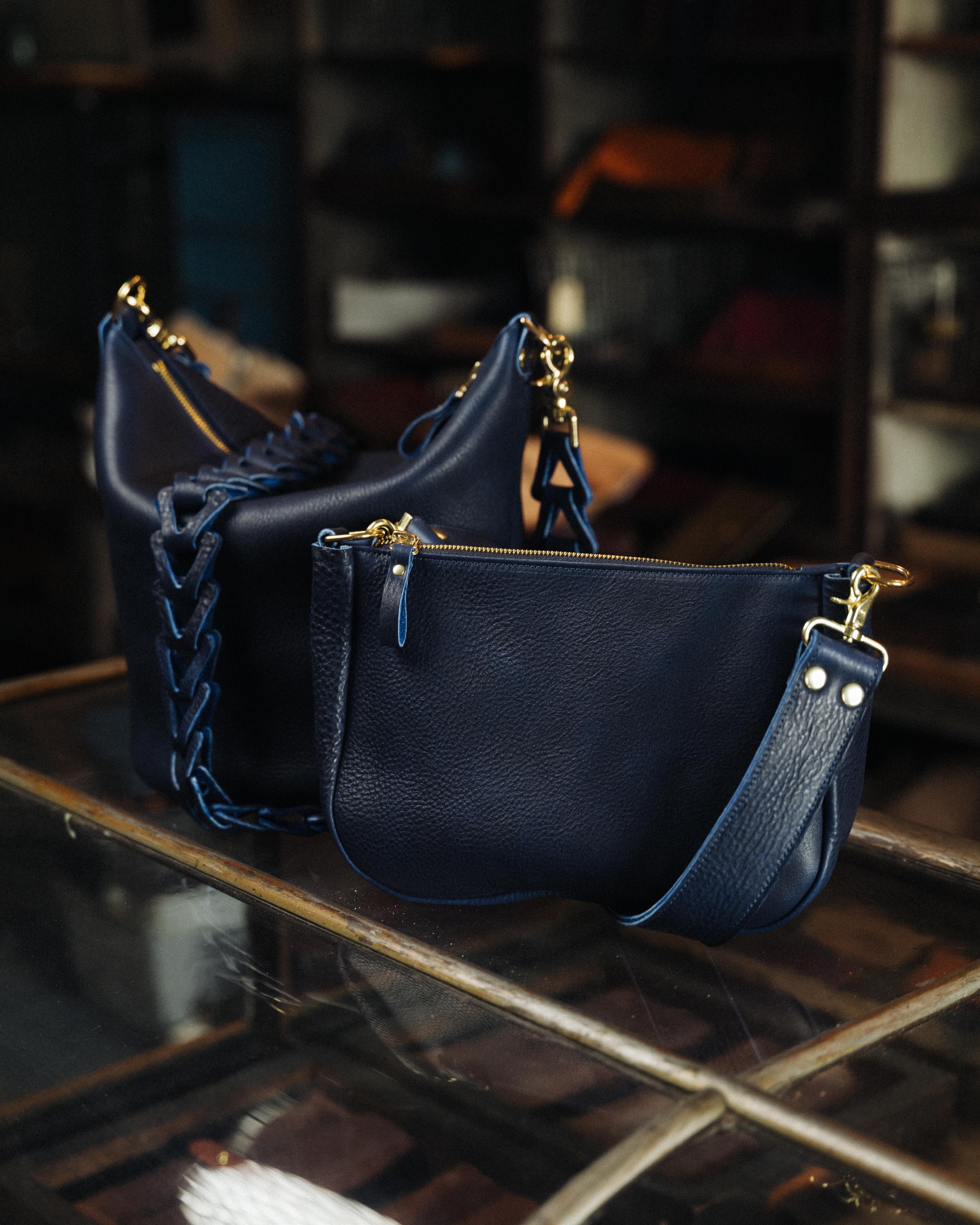 Ink Washed Cavalier Mini Zip-Top Bucket Bag