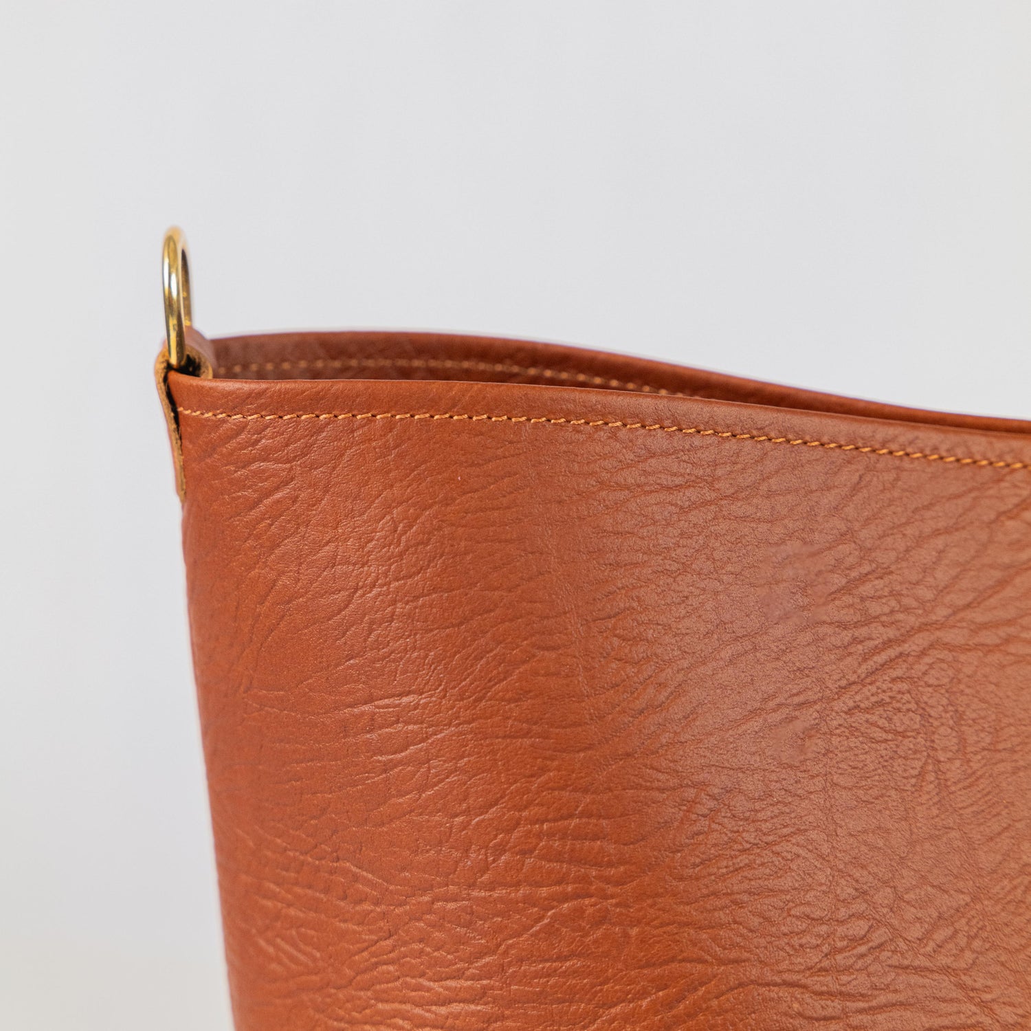 Tan Bison East West Crossbody Travel Tote