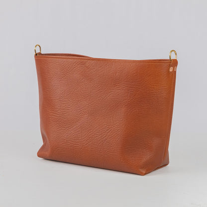 Tan Bison East West Crossbody Tote
