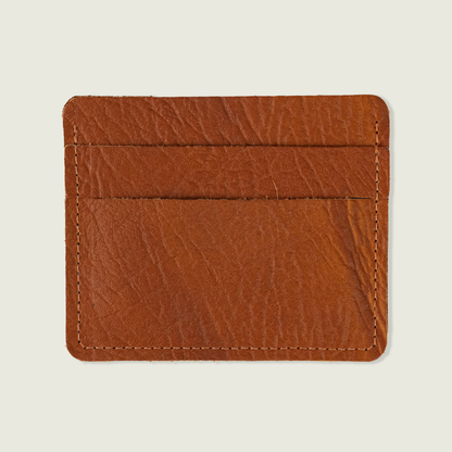 Tan Bison Slim Card Wallet