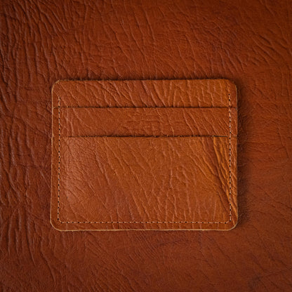 Tan Bison Slim Card Wallet