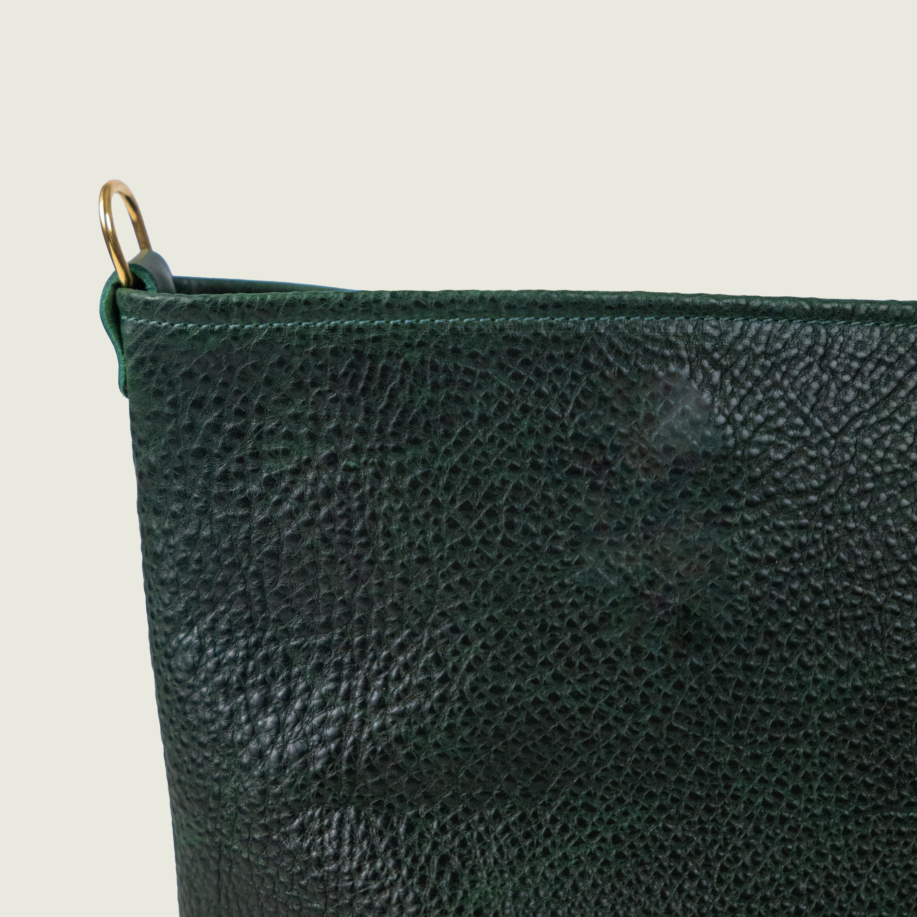 Green Bulldog East West Crossbody Tote