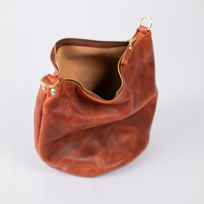 Very Tumbled Old English Derby Zip-Top Bucket Bag