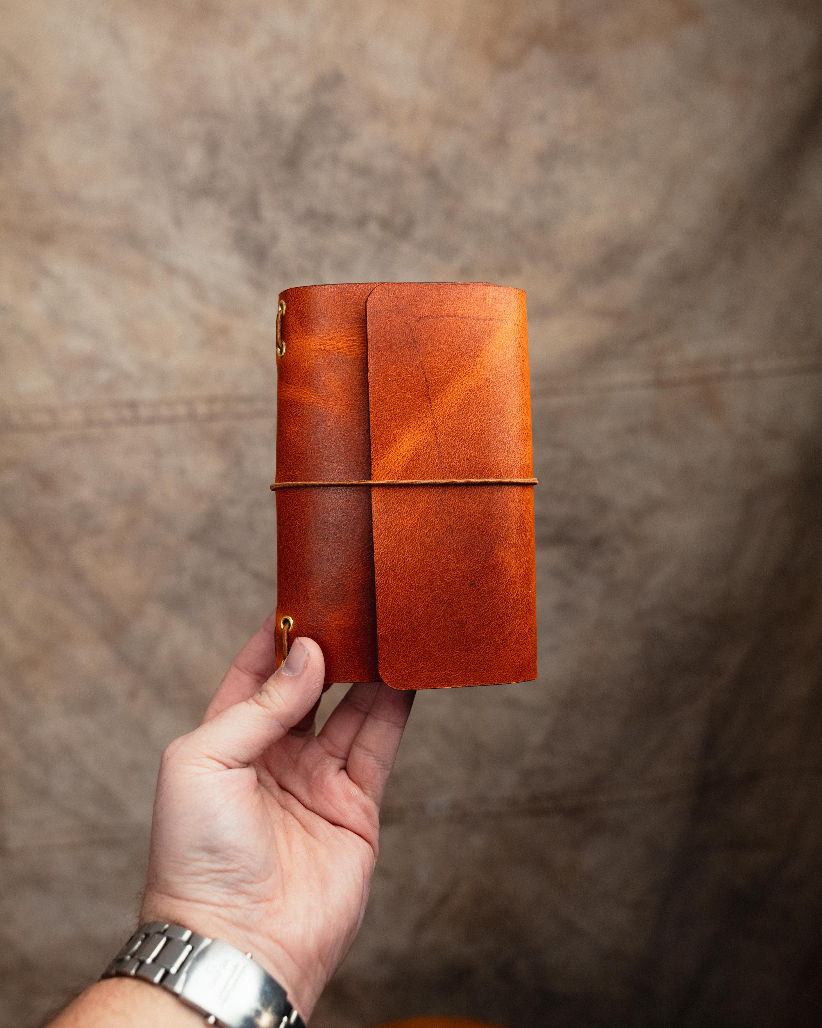 Dark Cherry Bulldog Mini Travel Journal
