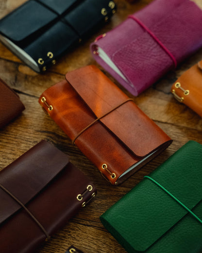 Dark Cherry Bulldog Mini Travel Journal