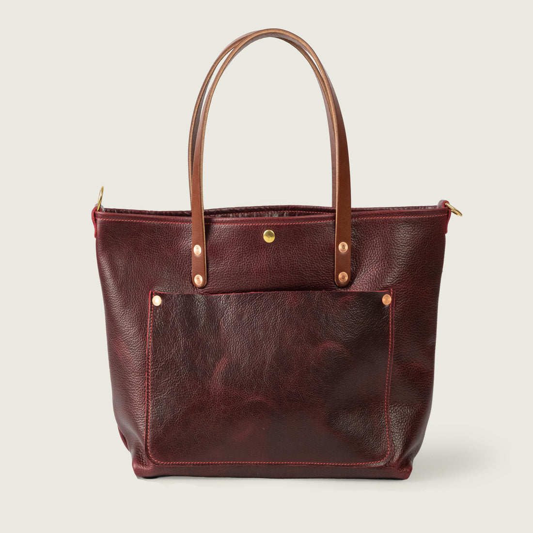 Dark Cherry Bulldog Travel Tote
