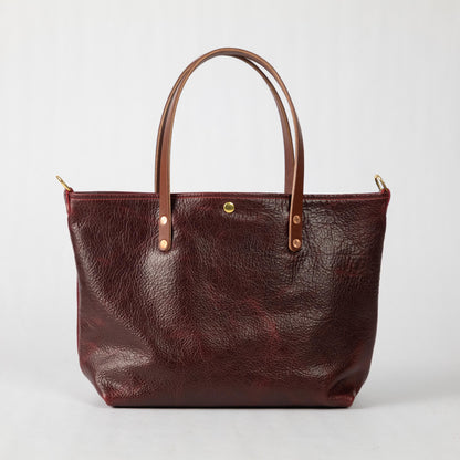 Dark Cherry Bulldog East West Travel Tote
