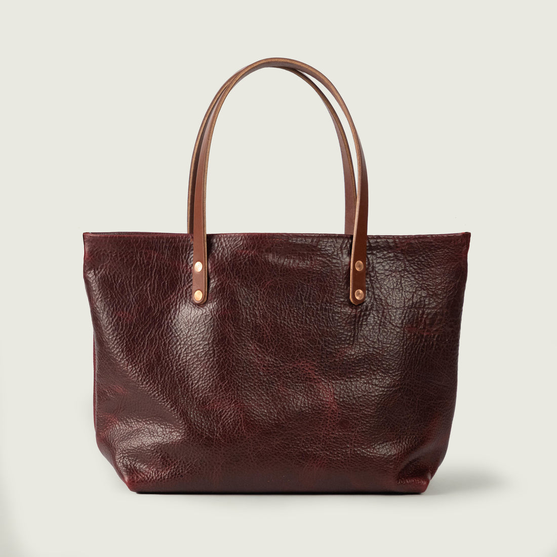 Dark Cherry Bulldog East West Tote