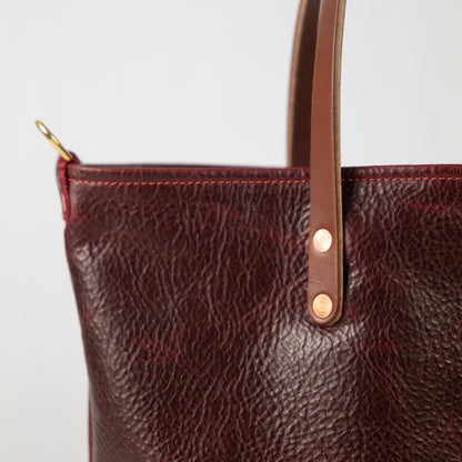 Dark Cherry Bulldog East West Travel Tote