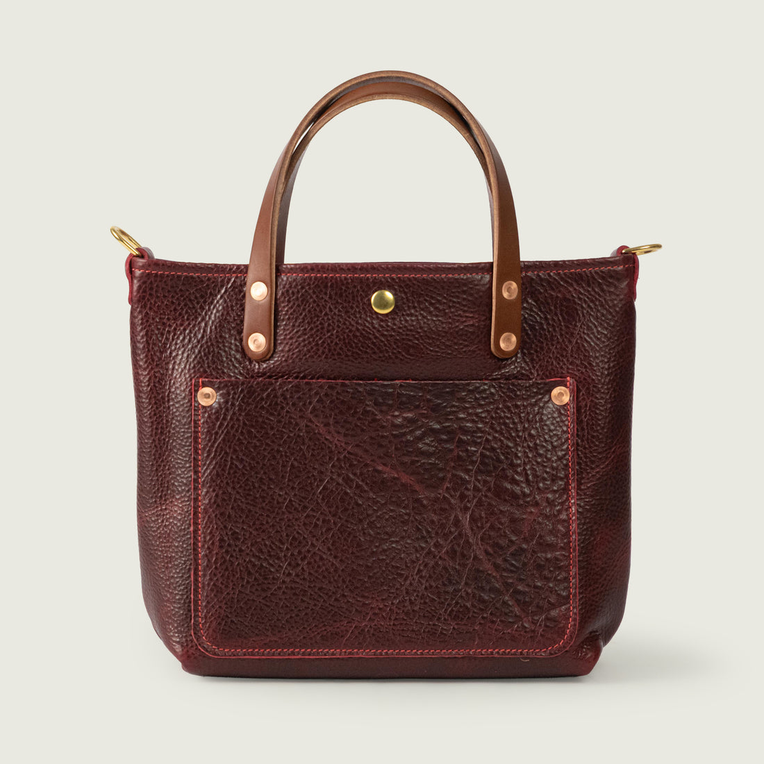 Dark Cherry Bulldog Mini Travel Tote