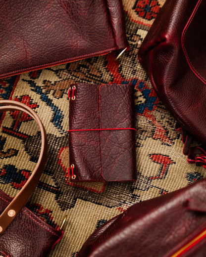 Dark Cherry Bulldog Mini Travel Journal