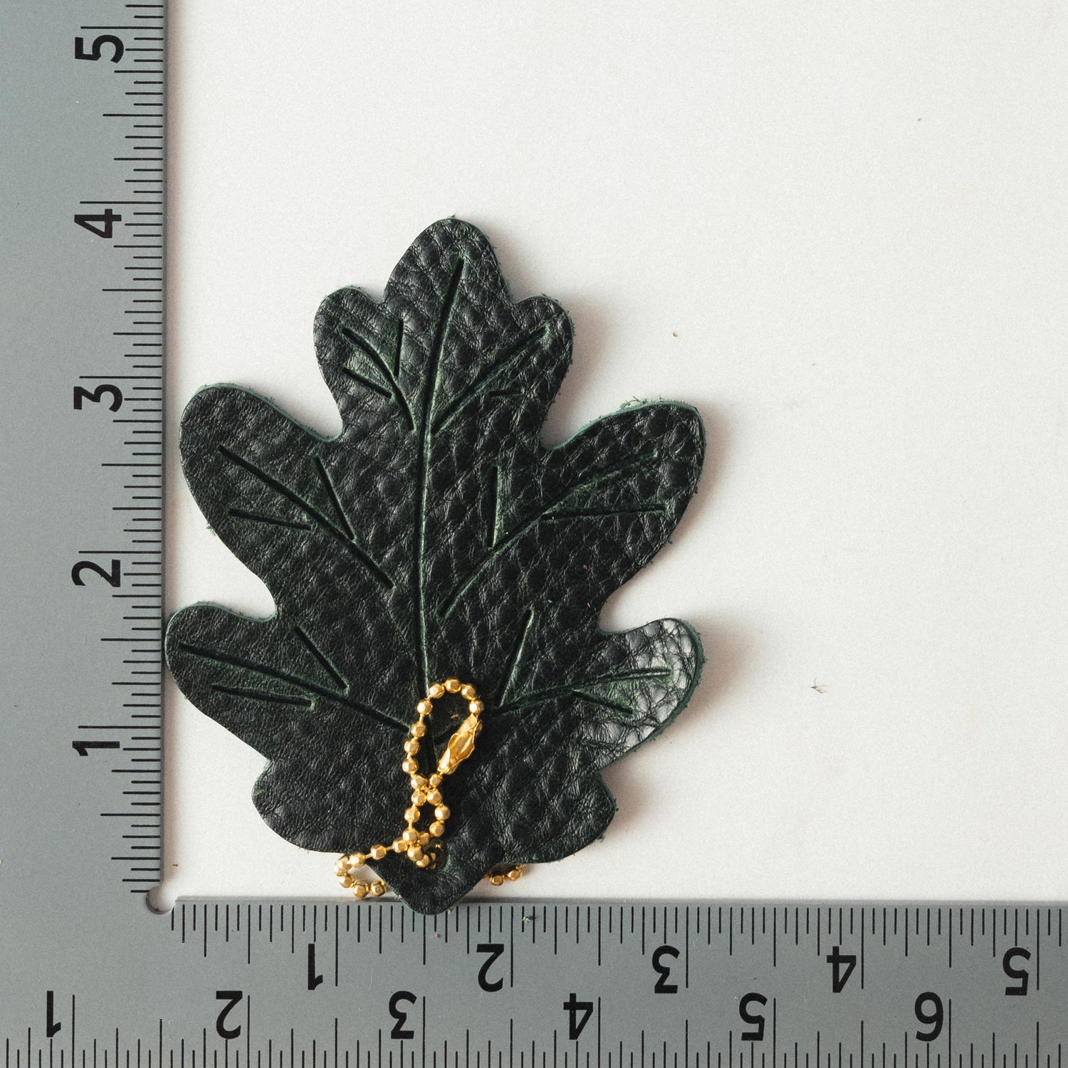 Leather Oak Leaf Charm