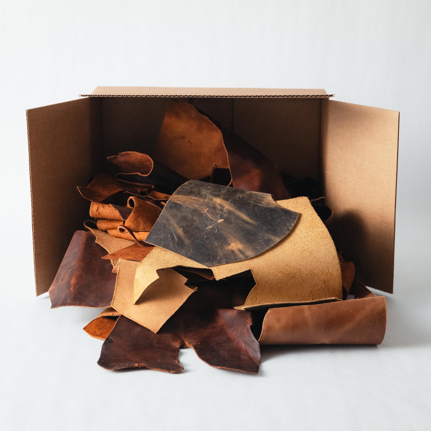 Box of Scrap Leather