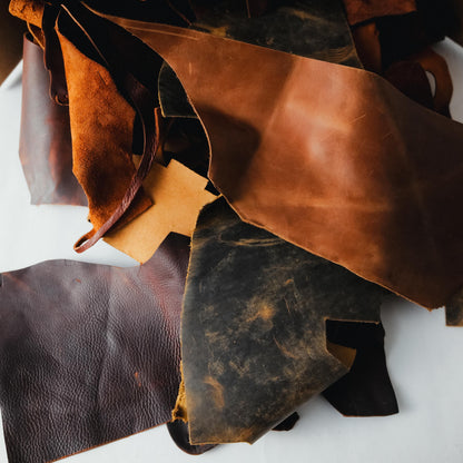 Box of Scrap Leather