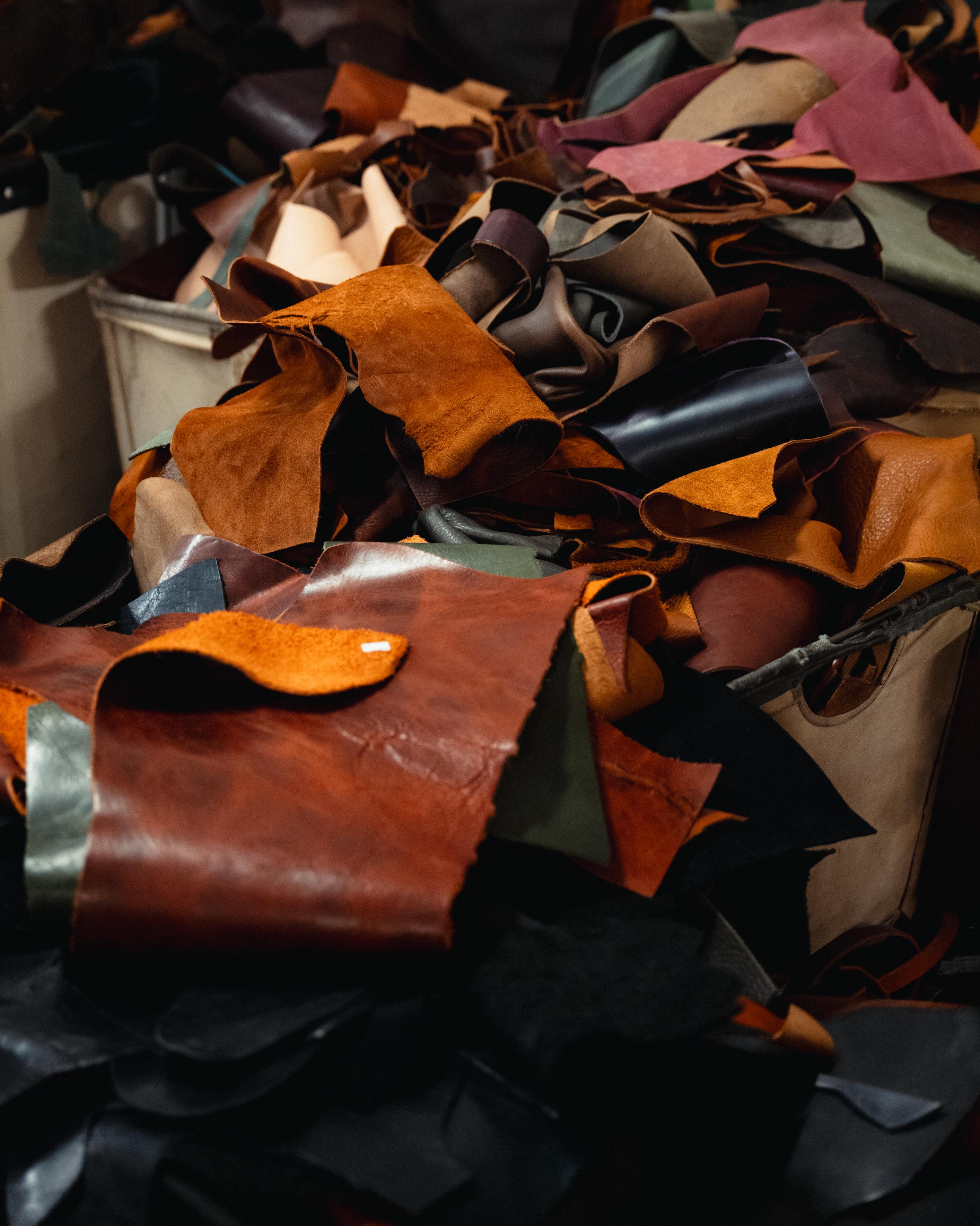 Box of Scrap Leather