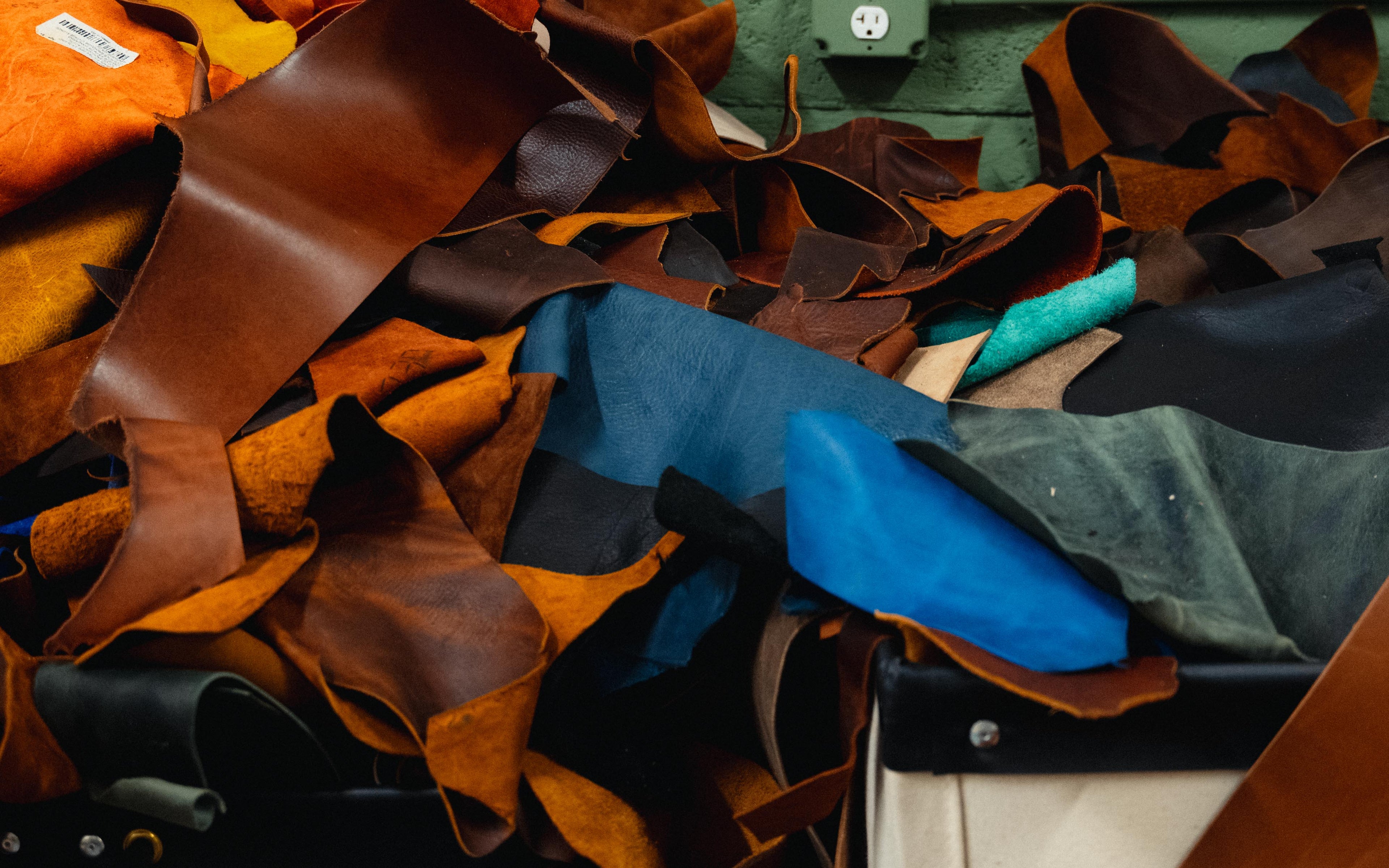 Box of Scrap Leather