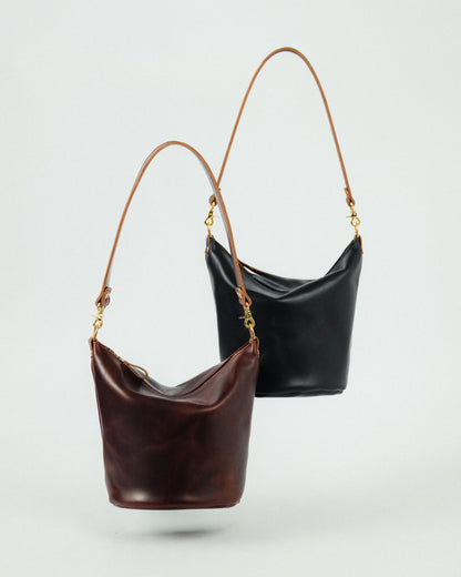 Black Double Shot Zip-Top Bucket Bag Bundle
