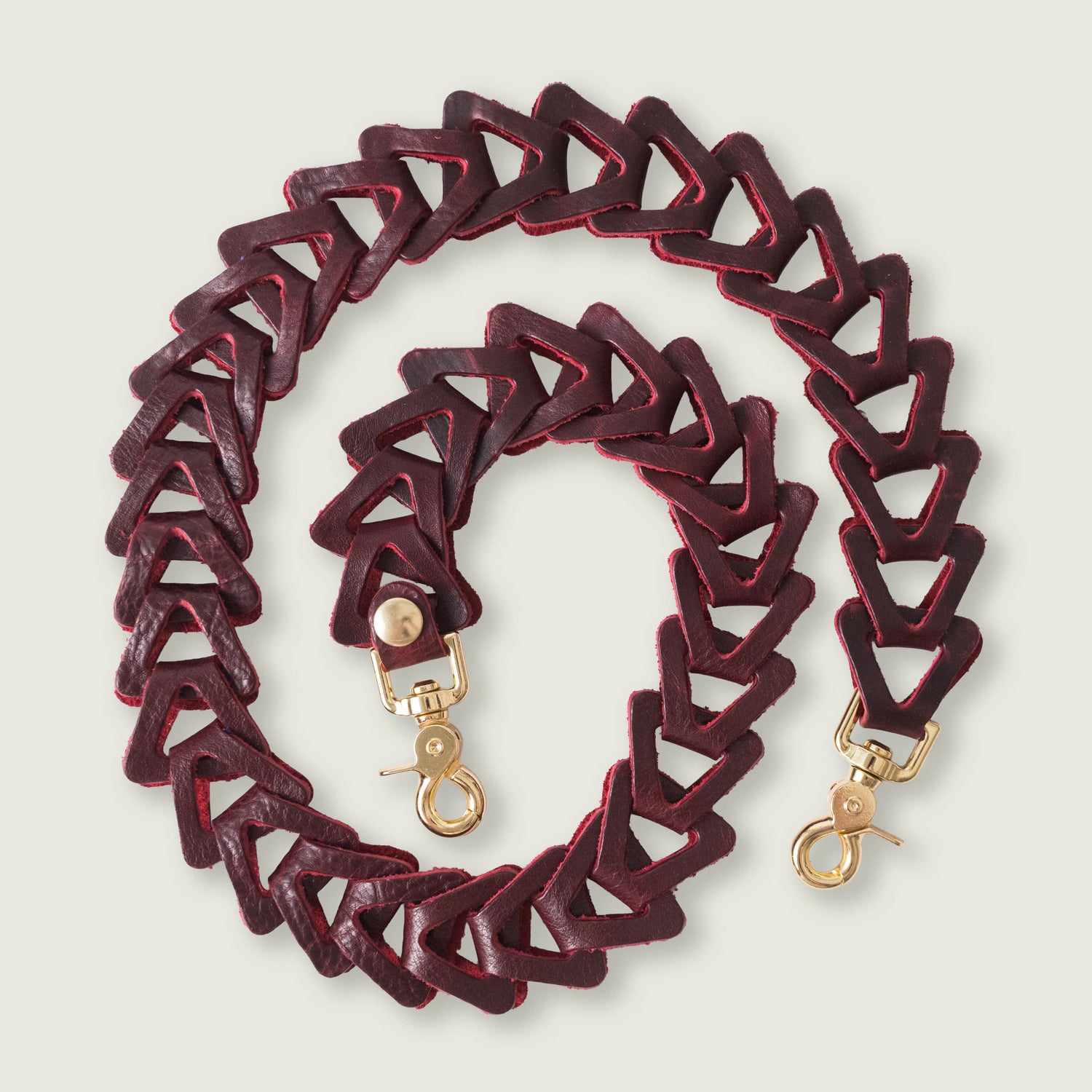 Dark Cherry Bulldog Chain Link Strap