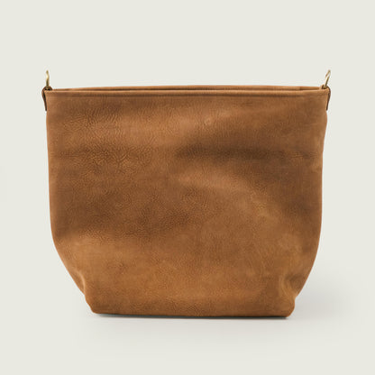 Tan Nubuck Crossbody Tote