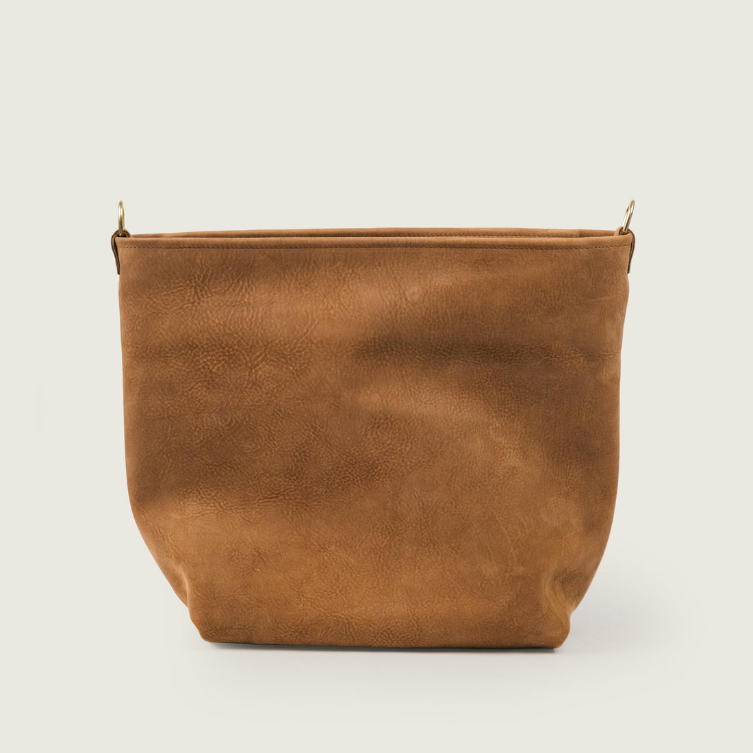 Tan Nubuck Mini Crossbody Tote