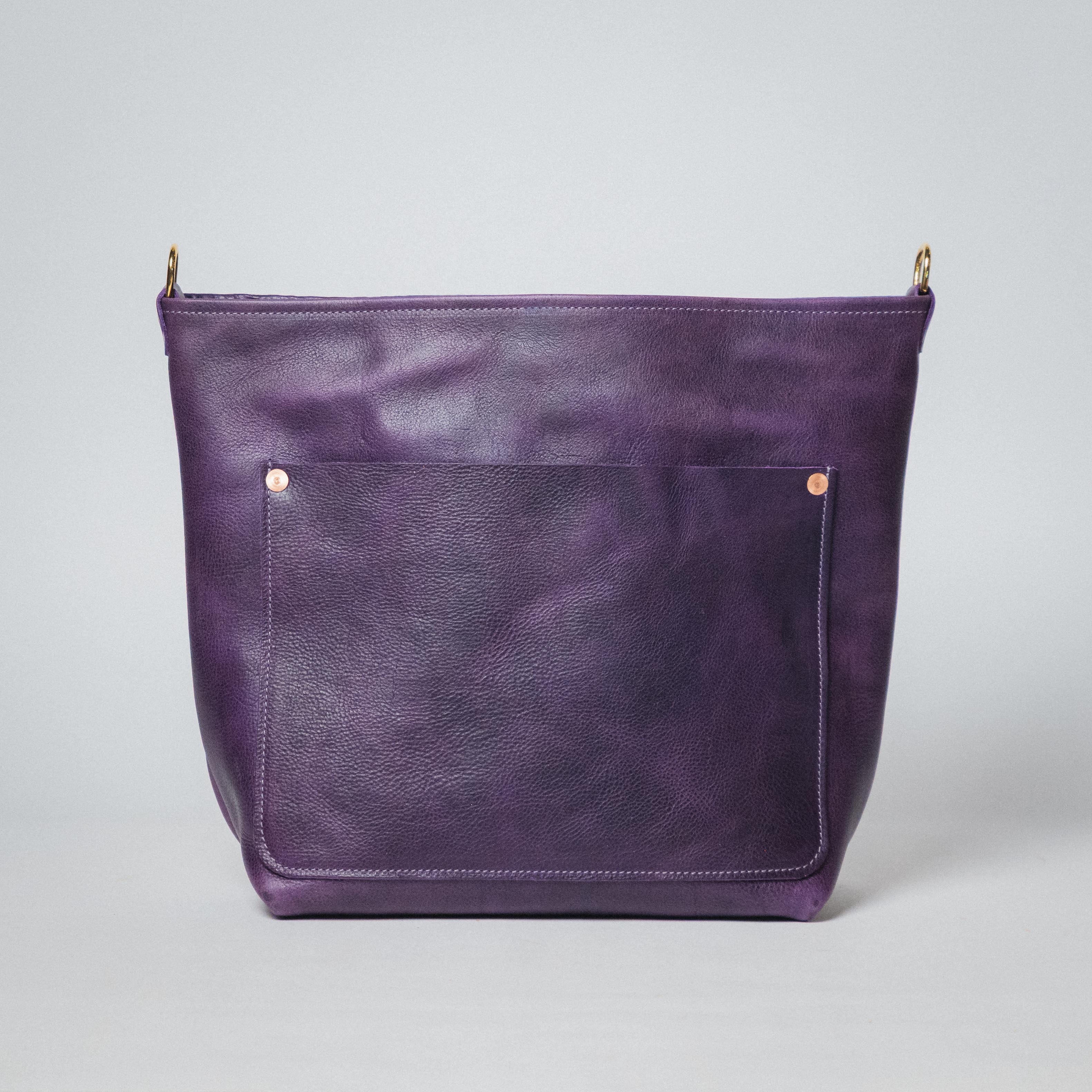 Purple Bulldog Crossbody Travel Tote