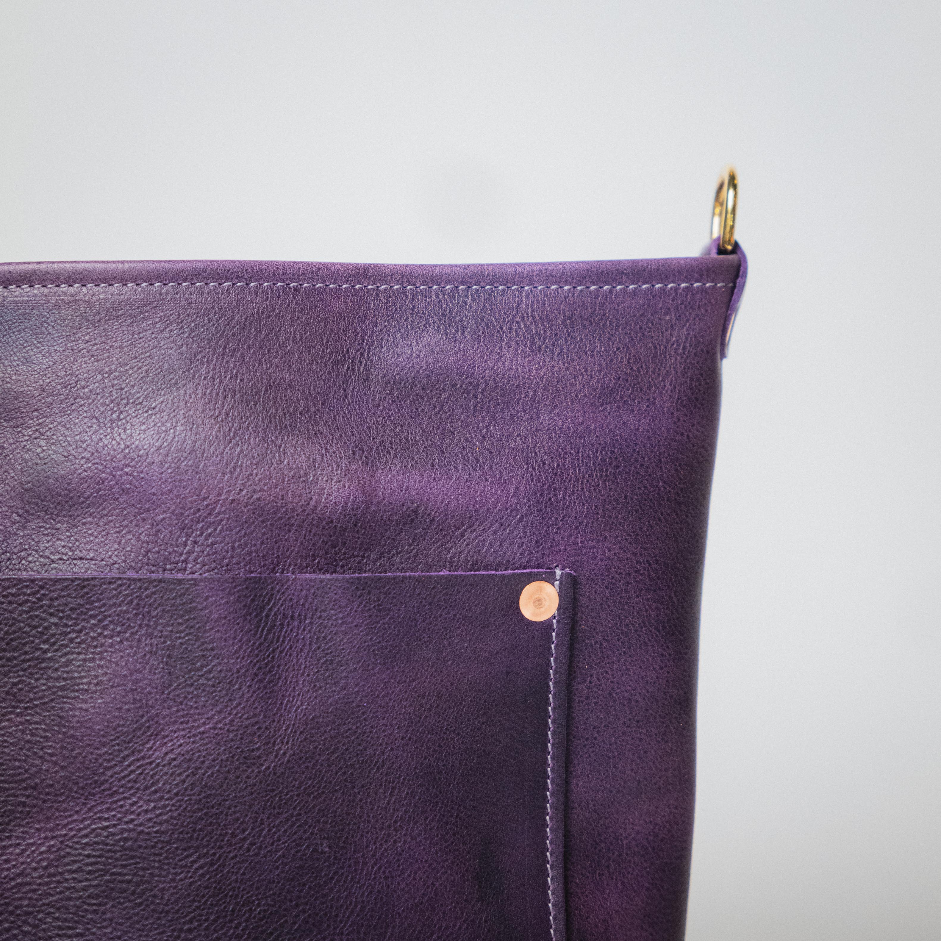 Purple Bulldog Crossbody Travel Tote