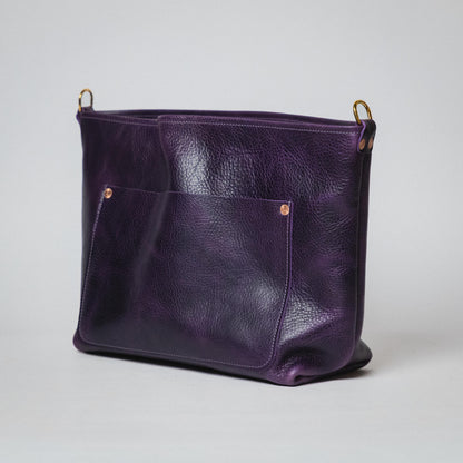 Purple Bulldog East West Crossbody Travel Tote