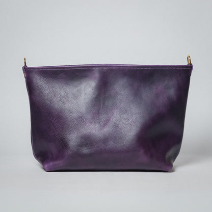 Purple Bulldog East West Crossbody Travel Tote