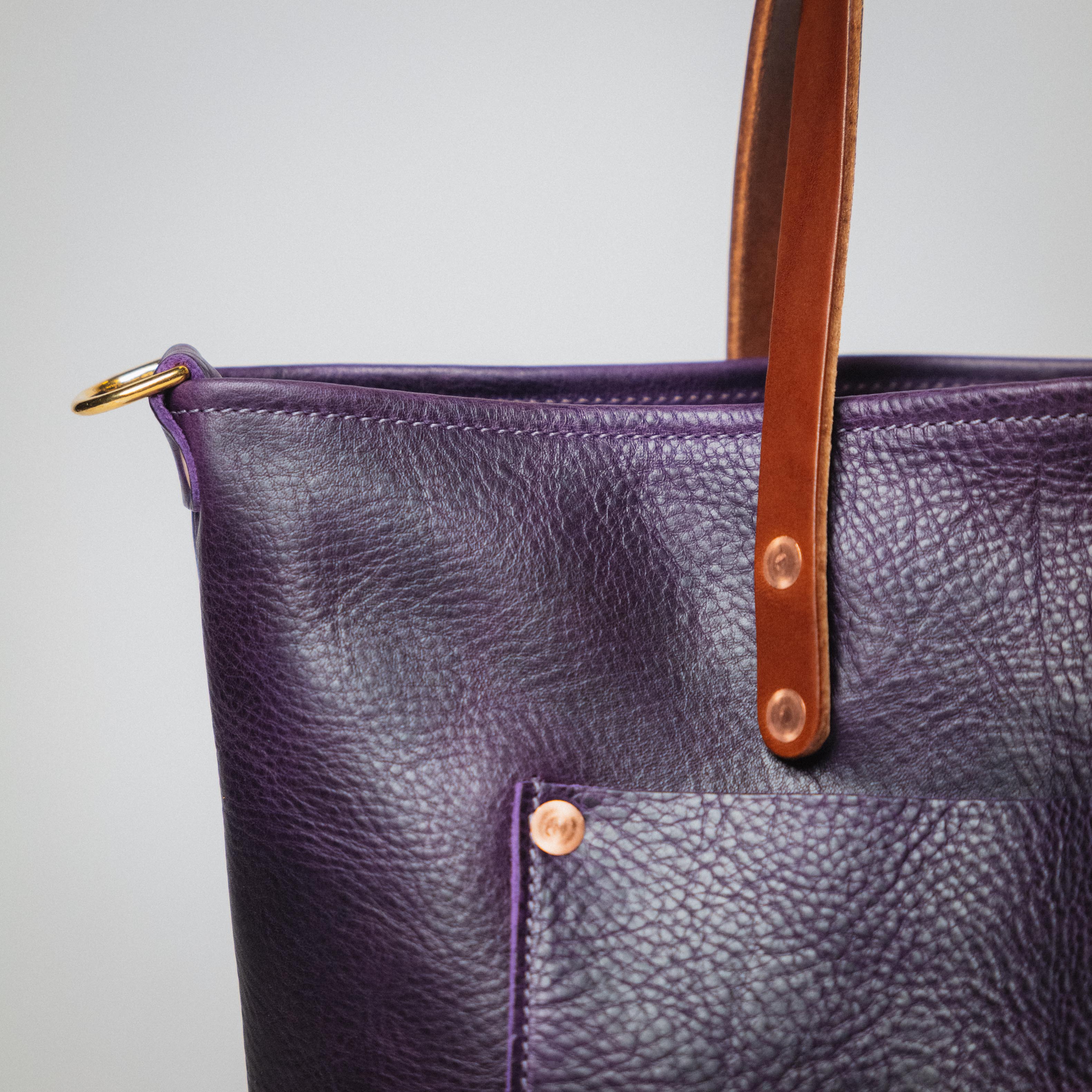 Purple Bulldog Market Tote