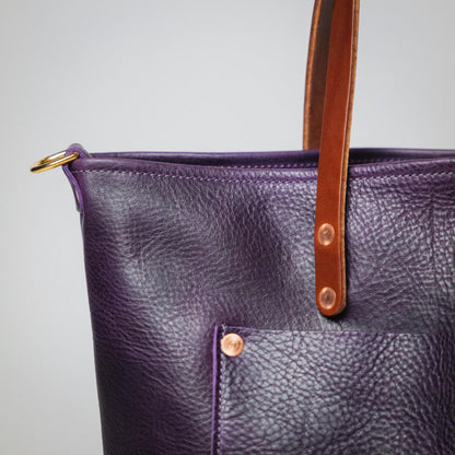 Purple Bulldog Market Tote