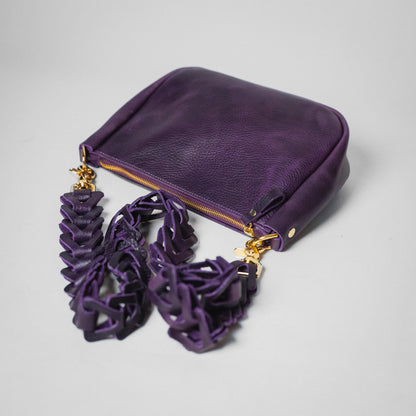 Purple Bulldog Medium Crossbody Bag
