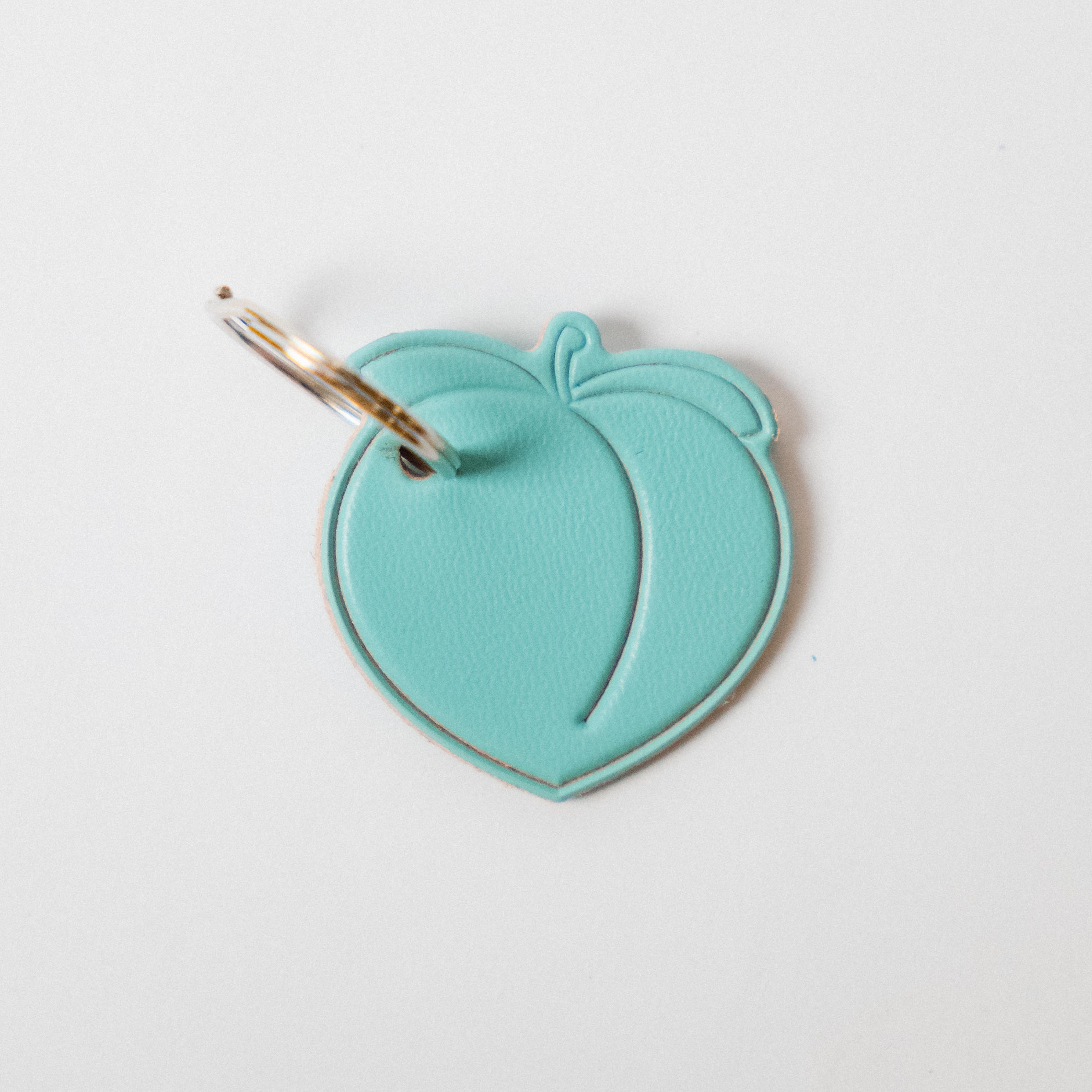 Leather Peach Key Fob