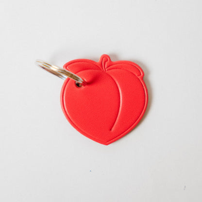 Leather Peach Key Fob