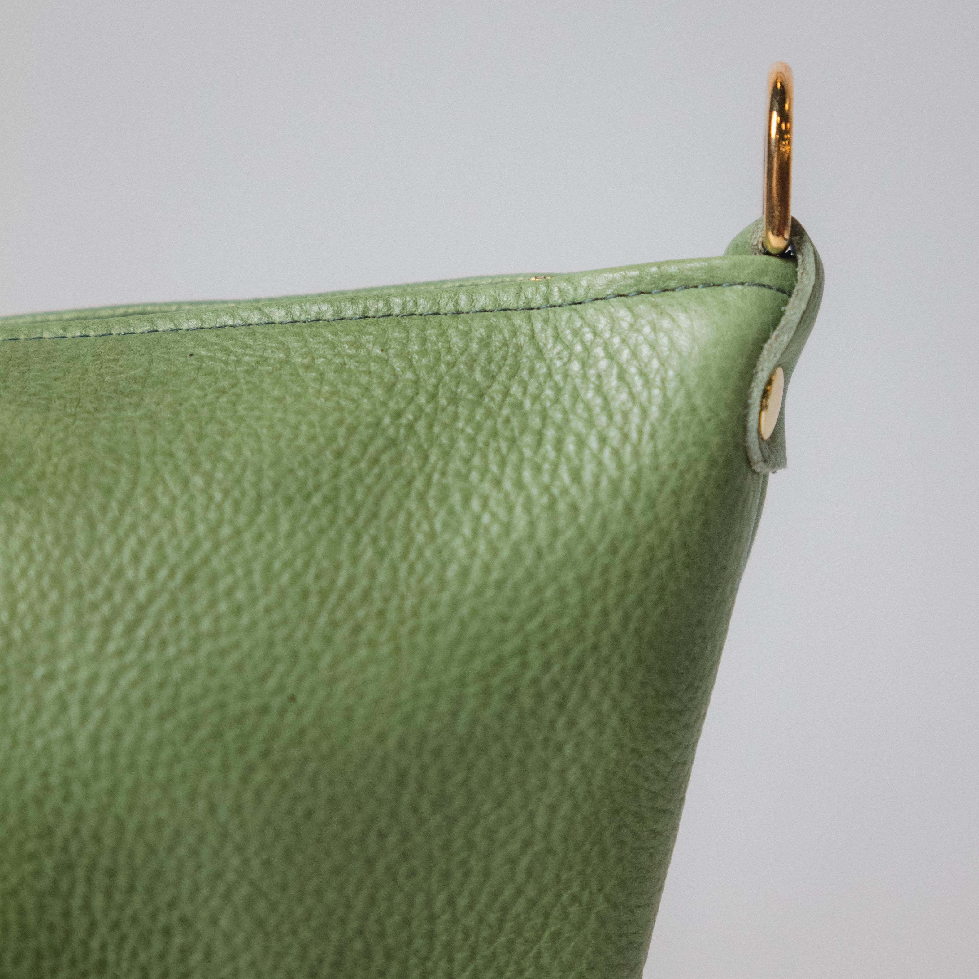 Matcha Bulldog Mini Zip-Top Bucket Bag