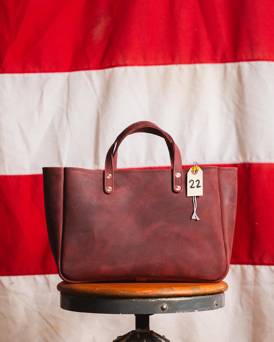 22. Oxblood Suede Utility Tote
