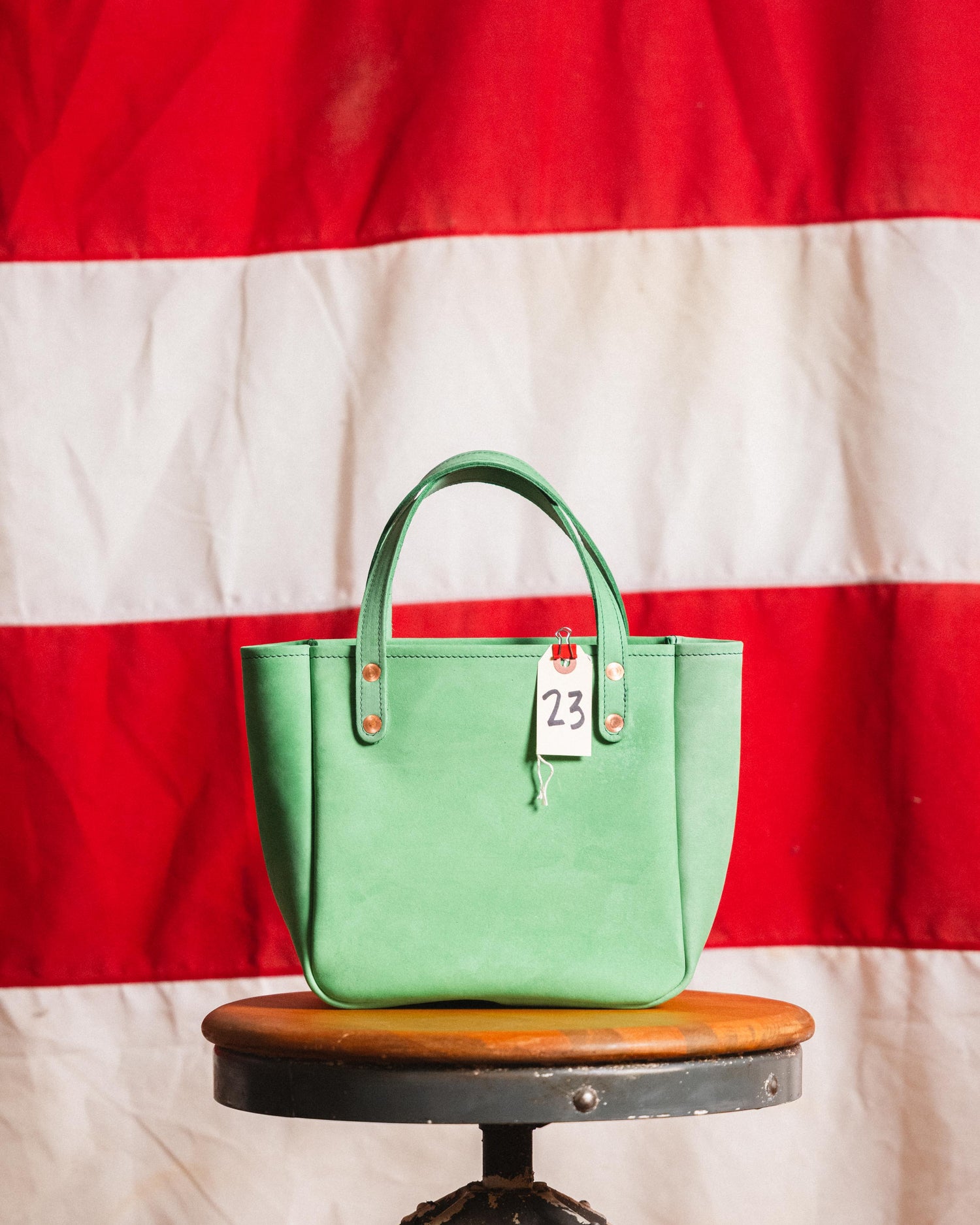 23. Green Suede Horween Mini Carryall