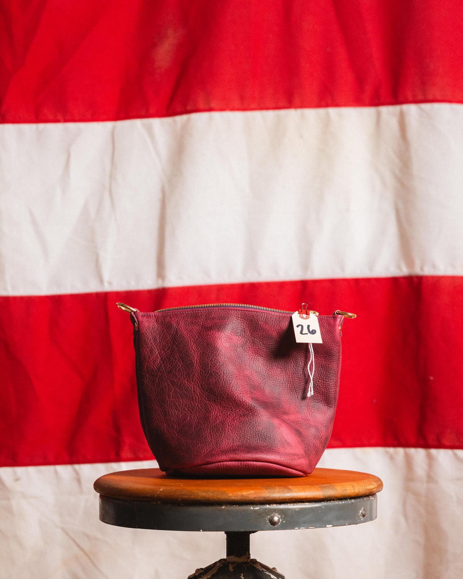 26. Purple Kodiak Mini Zip Top Bucket Bag