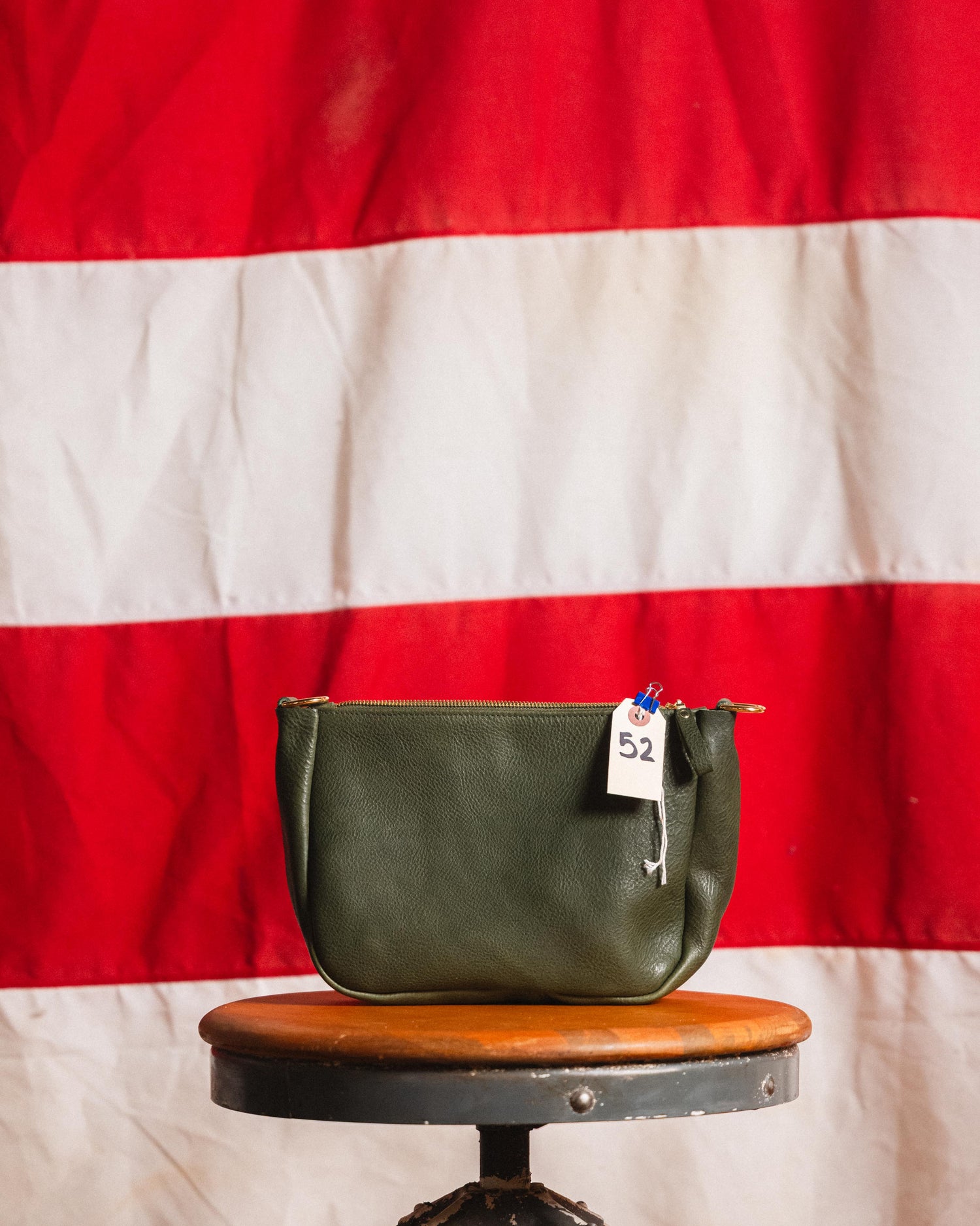 52. Italian Green Medium Crossbody Bag