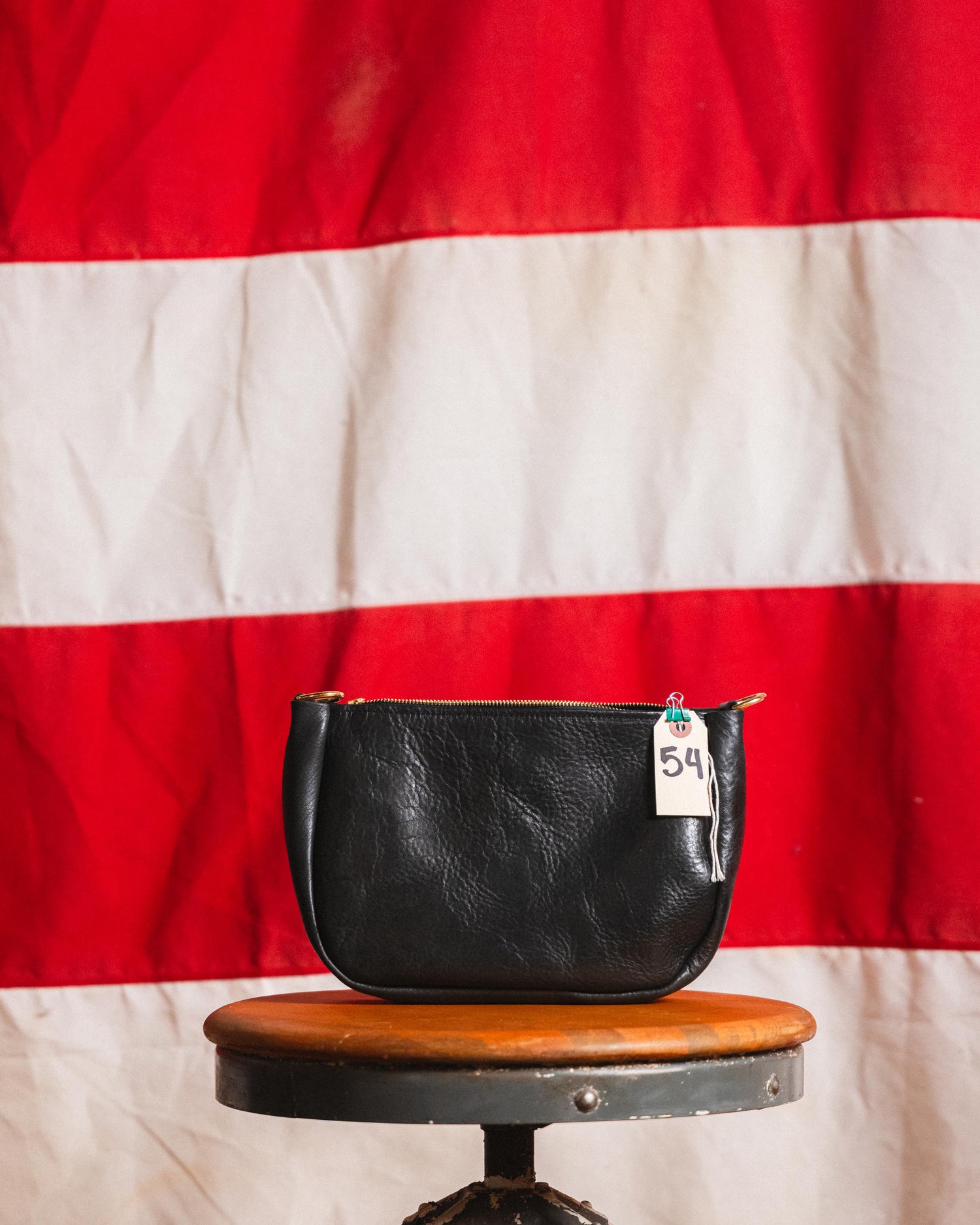 54. Black Navajo Bison Medium Crossbody Bag