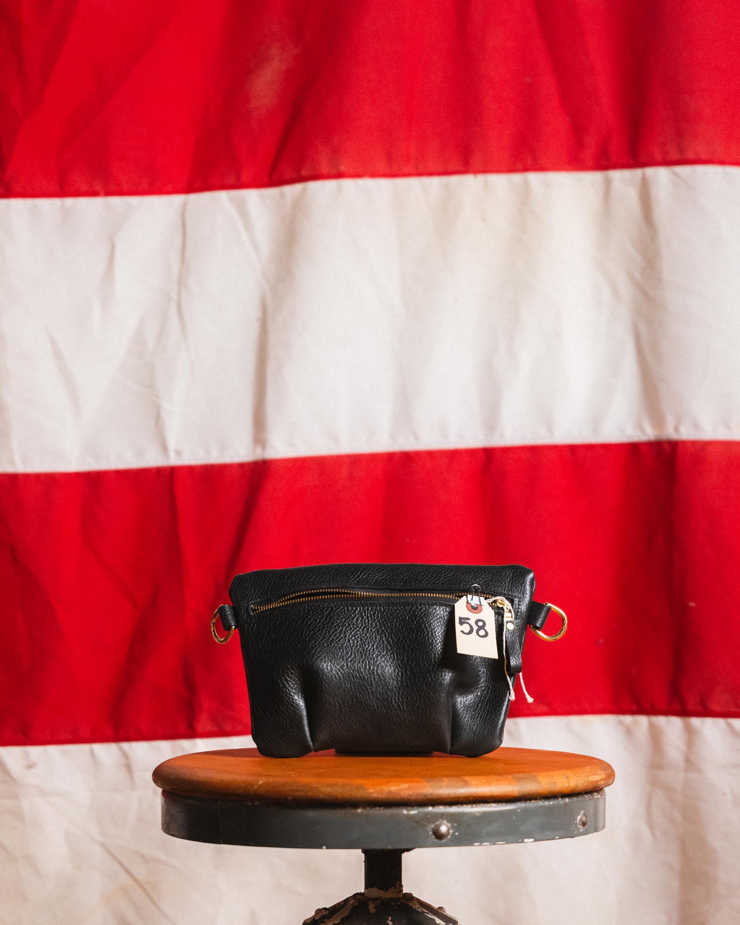58. Black Bulldog Belt Bag